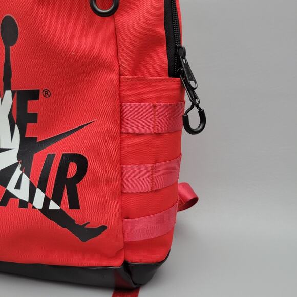 Nike Air Jordan Jumpman Logo Classic Backpack 9A0257-R78 Red Black White - Picture 4 of 16